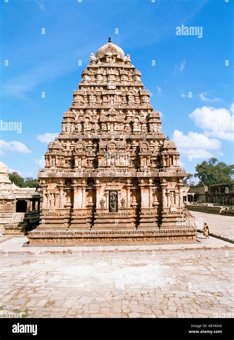 Sculpted Tower Over Santuary Of Airavatesvara Temple Built By Chola