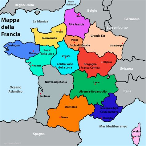 Cartina Francia Con Le Regioni Cartina Images And Photos Finder