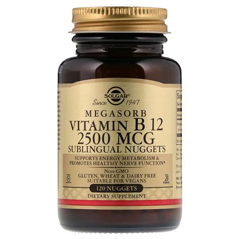 Solgar Sublingual Vitamin B12 2 500 Mcg 120 Nuggets By IHerb