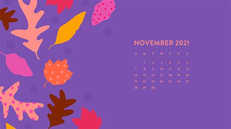 Download Free 100 November 2021 Calendar Wallpapers
