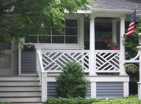 White rail kit with square balusters featuring polycomposite technology offers the high quality, low maintenance solution you've been looking for. chippendale porch railing | Chinese Railings | Decorating ...