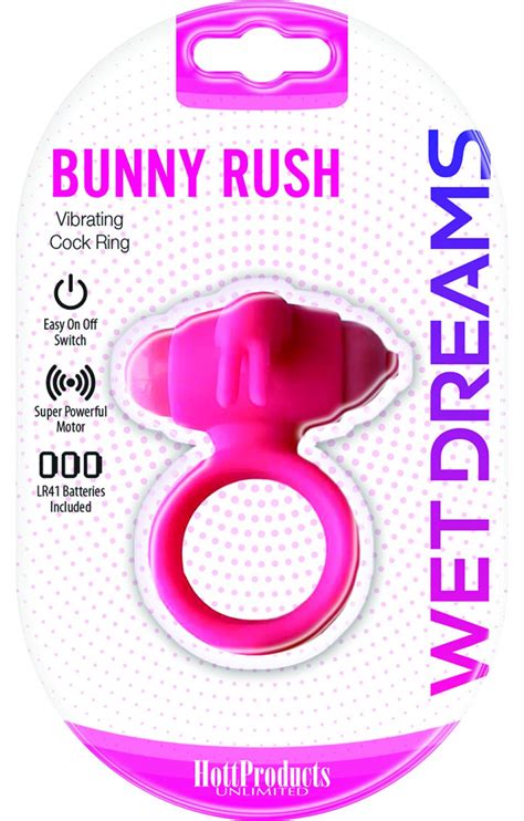 wet dreams bunny buster cock ring with turbo bunny motor pink htp3268