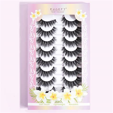 Buy Magefy Pair D False Eyelashes Set Plumeria Flower Box Online From Cloudshopbd Com