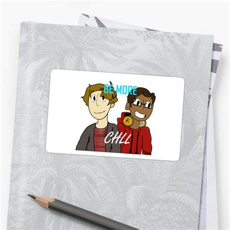 Be More Chill Jeremy And Michael Stickers By Sarasahara Redbubble