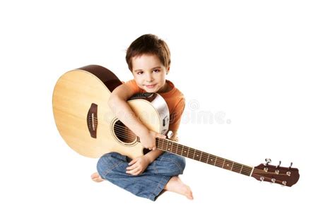 Kid With Guitar Stock Photo Image Of Note Leisure Play 18281906