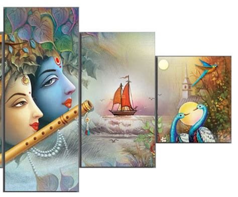 Blue Radha Krishna Large Canvas Wall Art Large Canvas Wall Etsy
