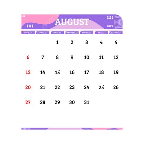 Gambar Kalender 2023 Agustus Bulan Kalender 2023 Png Dan Vektor