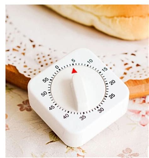 New Nice 60 Mins White Novelty Mechanical Wind Up Cooking Count Up