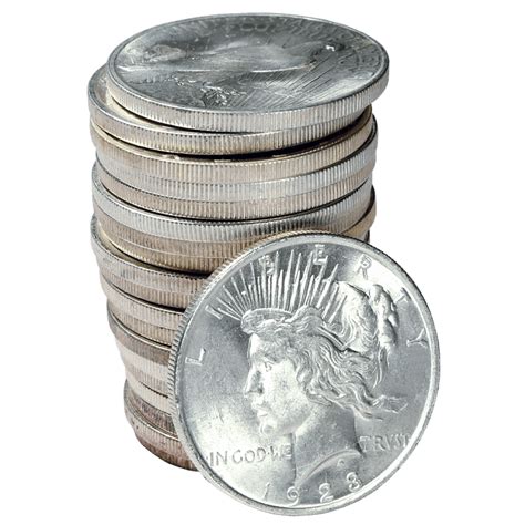 Buy DOLLARS SILVER COINS-Peace dollars - Circulated (Roll of 20 ...