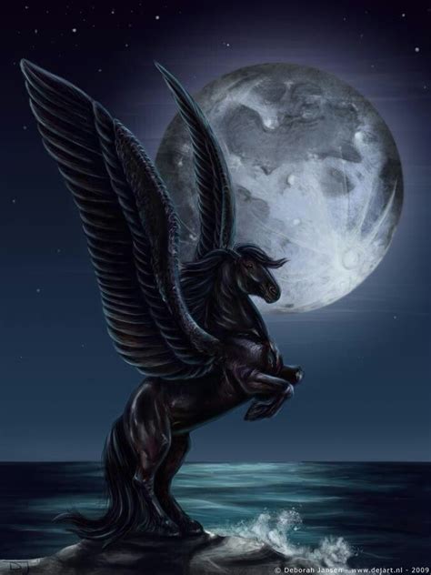Black Pegasus Black Pegasus Mythical Creatures Art Pegasus Art