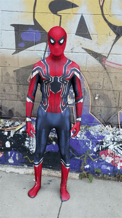 Cosplay Life Iron Spider Man Homecoming Suit Lycra Fabric Bodysuit