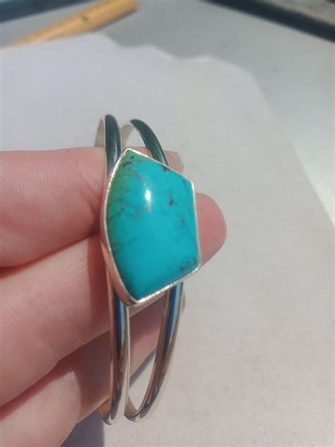 Jay King Dtr Mine Finds Sterling Silver Maidenhair Turquoise Cuff