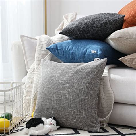 Kevin Textile 2 Pack Decorative Linen Throw Pillow Covers Outdoor