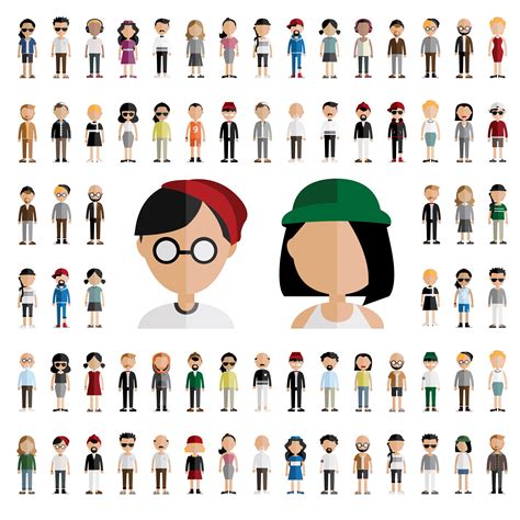 Set Of Diverse Avatar Character Illustration Download Free Vectors