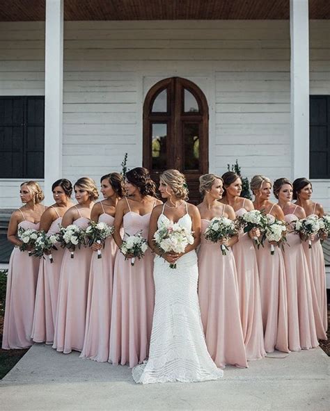Blush Pink Bridesmaid Gowns