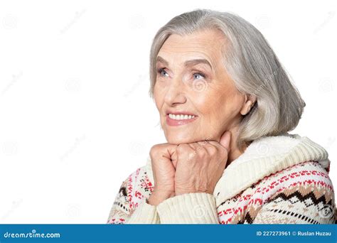 close up portrait of beautiful senior woman posing stock image image of attractive beautiful