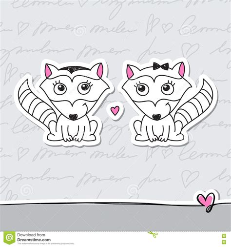 Hand Drawn Raccoons Stock Vector Illustration Of Doodle 79932252