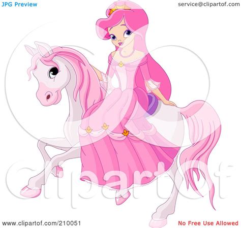 Royalty Free Rf Clipart Illustration Of A Pretty Princess Riding On A