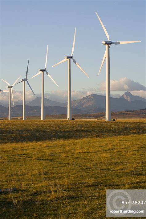 Windmills Used For Power Generation Stock Photo