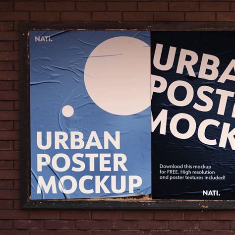 Free Urban City Poster Mockup PSD Behance