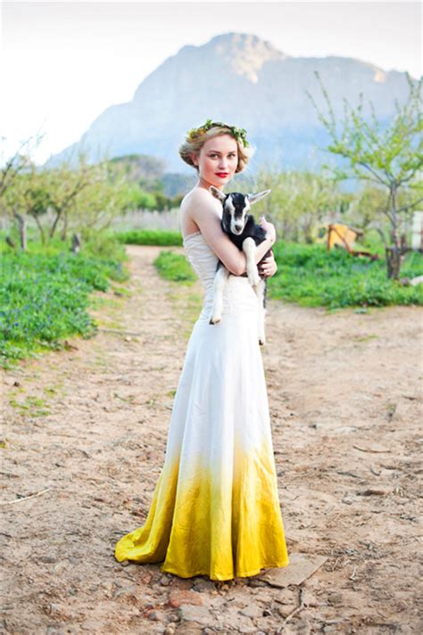 Colorful Dip Dye Wedding Dresses Ideas The Latest Trend