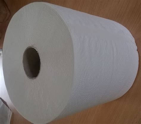 White Embossed Industrial Paper Roll 12 Rolls Sizedimension 20 Cm