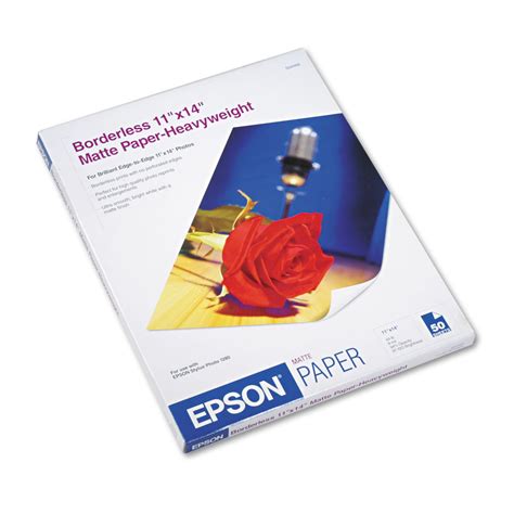 Epson Premium Matte Presentation Paper 9 Mil 11 X 14 Matte Bright