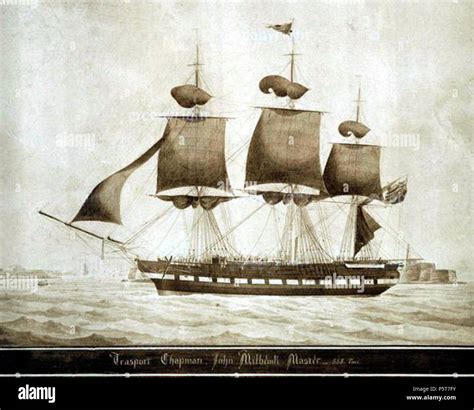 Na English Chapman Convict Transport Ship Also Carried First