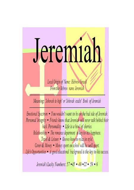 Jeremiahpagenumber001 Jeremiah Local Origin Of Name Heb Flickr