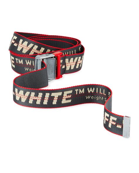 Off White Belt Mens Industrial Web Logo Belt Black Off White
