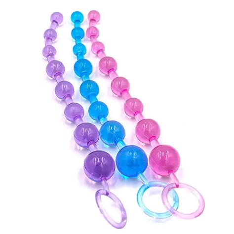 Jelly Anal Beads Orgasm Vagina Plug Play Pull Ring Ball Anal Stimulator Butt Beads In Anal Sex