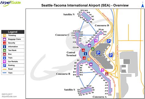 Seattle Seattle Tacoma International Sea Airport Terminal Maps