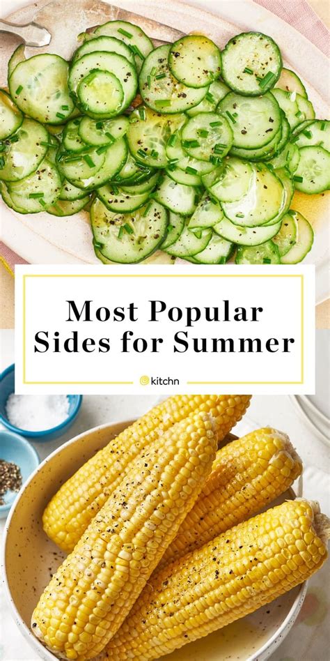 The Most Popular Sides For Summer Are Grilled Corn On The Cob And Cucumbers