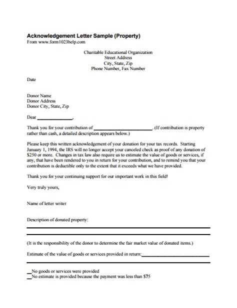 Get last will templates & eliminate errors. 11+ Donor Acknowledgement Letter Templates - PDF, DOC ...
