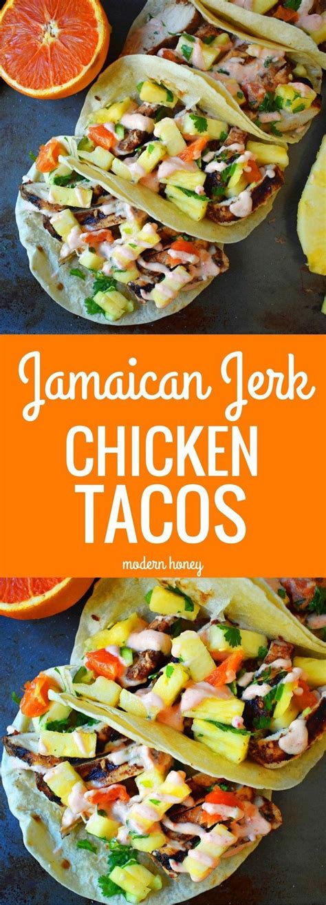 Jamaican Jerk Chicken Tacos Caribbean Spiced Citrus