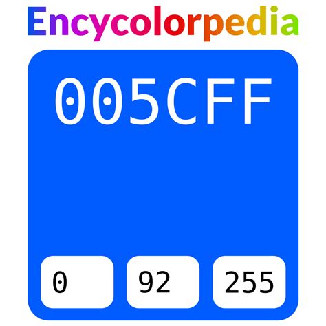 005cff Hex Color Code Rgb And Paints
