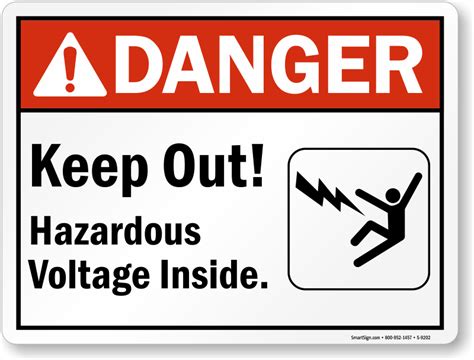 Keep Out Hazardous Voltage Inside Substation Sign Danger Sku S 9202