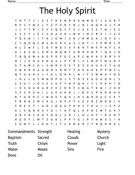 The Holy Spirit Word Search Wordmint