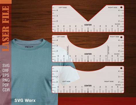 T-shirt Alignment Tool SVG Tshirt Ruler Printing Guide Shirt | Etsy