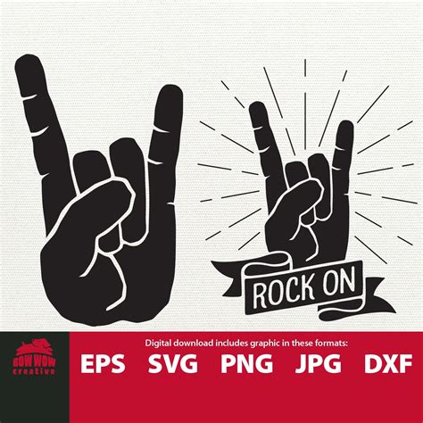 Rock On Svg Rock Svg Rock And Roll Svg Rock Tshirt Design Rock Star Svg Rock File Rock On Hand