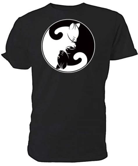 Yin Yang Cats T Shirt Classic Round Neck Short Sleeved Choice Etsy