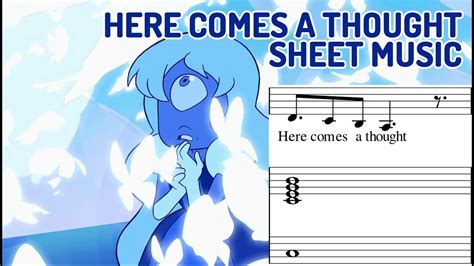 Here Comes A Thought Piano Accompaniment Version Sheet Music Lyrics Steven Universe