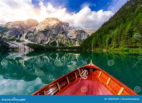 Lake Braies Also Known As Pragser Wildsee Or Lago Di Braies In