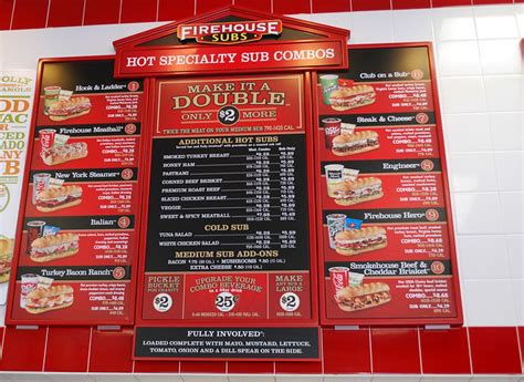 Firehouse Subs Printable Menu Printable Templates