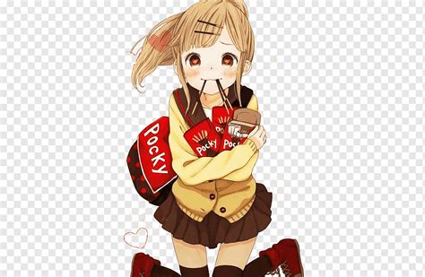 Anime Girl Eating Pocky Telegraph
