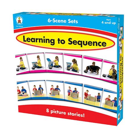 Carson Dellosa Education Learning To Sequence 6 Scene Board Game