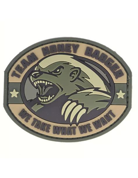 Mil Spec Monkey Tactical Patch With Velcro Honey Badger Pvc