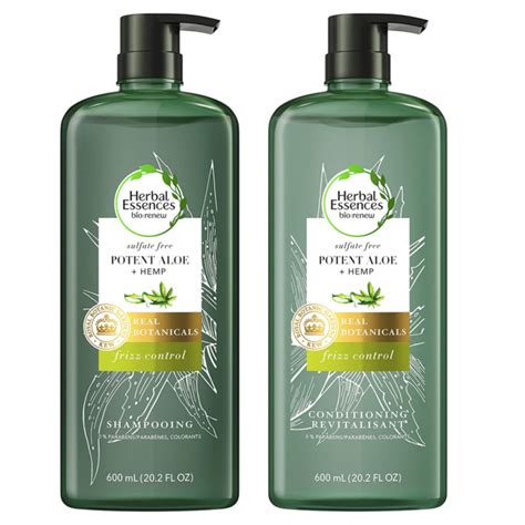 Herbal Essences Sulfate Shampoo Conditioner Potent Aloe Hemp Bio Ren