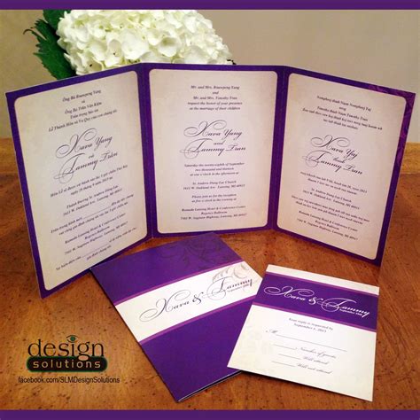 trilingual trifold wedding invitations custom designs and more affordable then dyi websites
