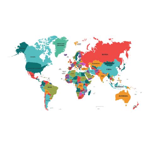 Political Map Of The World Free Svg
